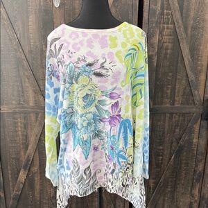 Bella Amore Pastel Floral Long Sleeve Top